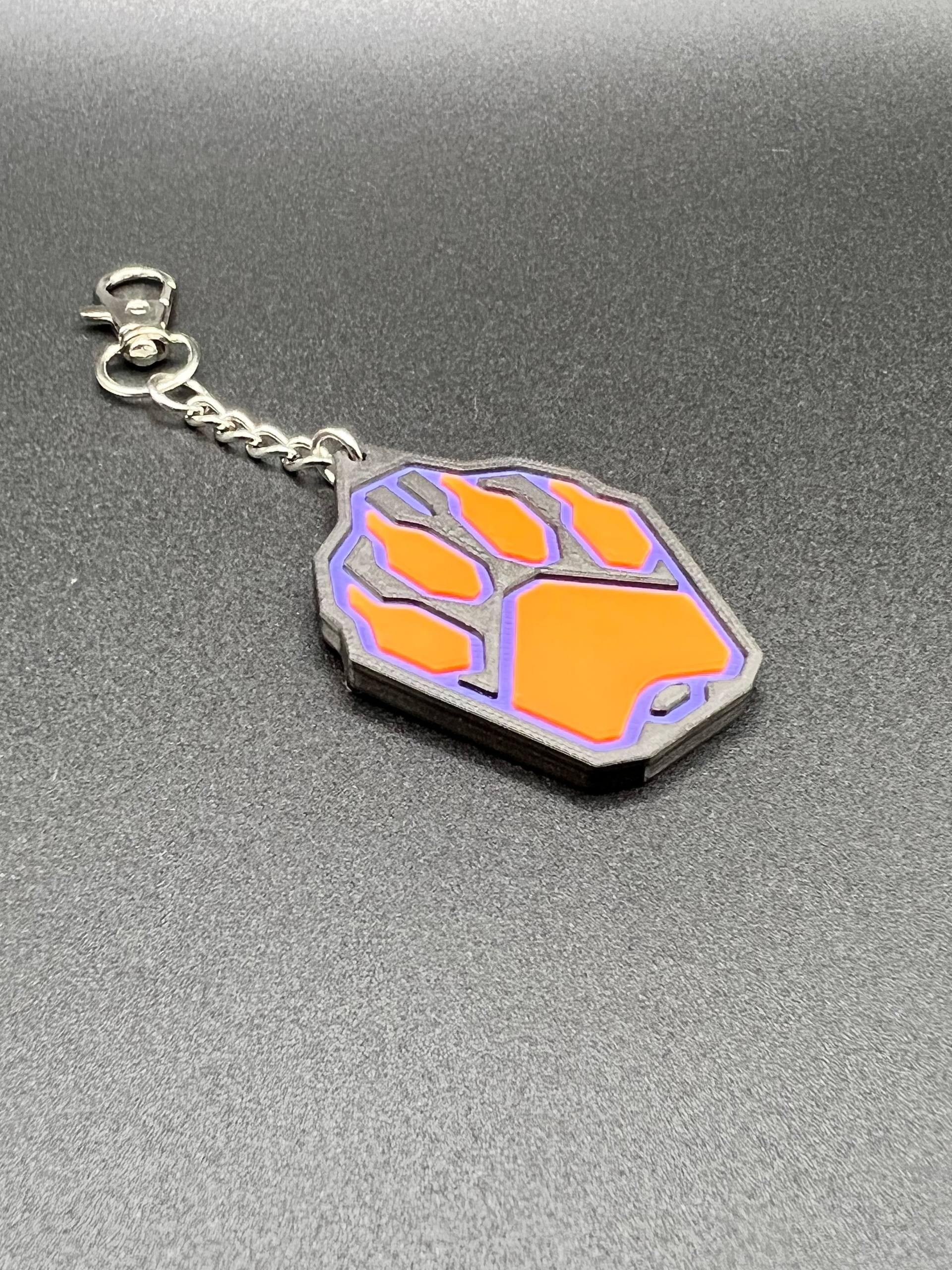 Cyberpunk Fox Paw Keychain