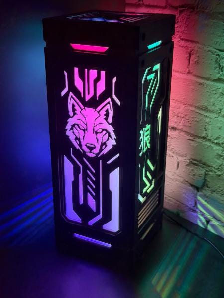 Cyberwolf Lamp - 3D Printed